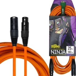 Cabo para Microfone 7,62 m 30 ft Laranja DAgostino by Santo Angelo Ninja XLR Macho x XLR Femea