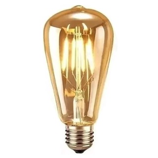 Lâmpada Filamento Led Decorativa Retrô Vintage Âmbar em Oferta na Shopee
