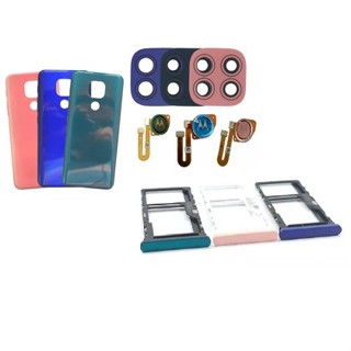 KIT Tampa Traseira com botões + Lente de vidro + Gaveta de chip + BIOMETRIA / Compatível Moto G9 Play (xt2083)
