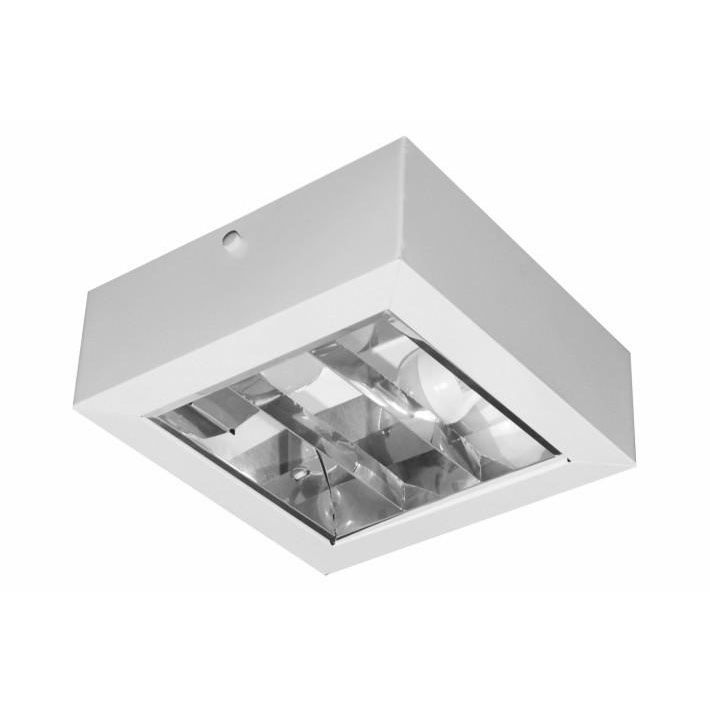 Luminária sobrepor p/2 lamp e27 c/aleta alumínio