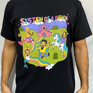 Camiseta Unissex 100% Algodão System Of A Down Banda Rock Desenho Envio Rapido Plus Size