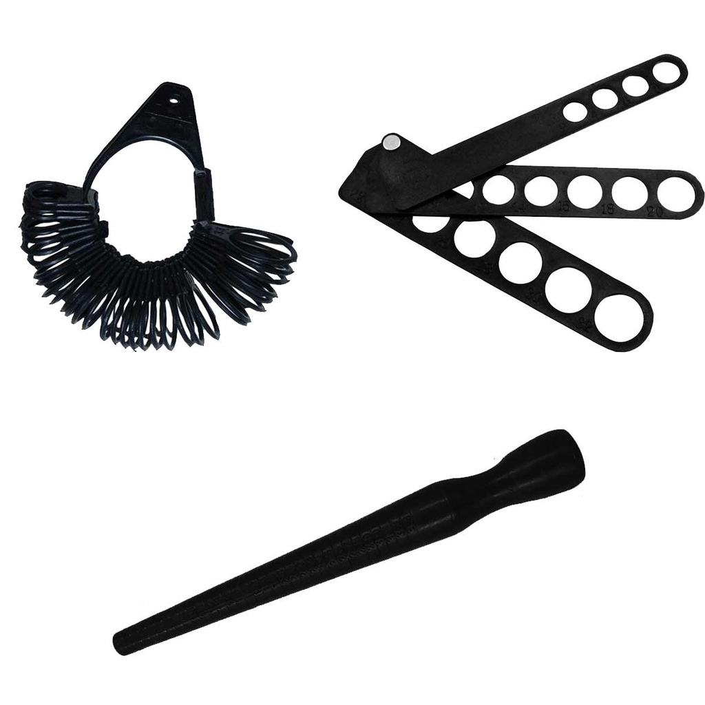 Kit 3 Medidores de Dedo e Anel - Aneleira - Régua - Argola Aneleira em Oferta na Shopee