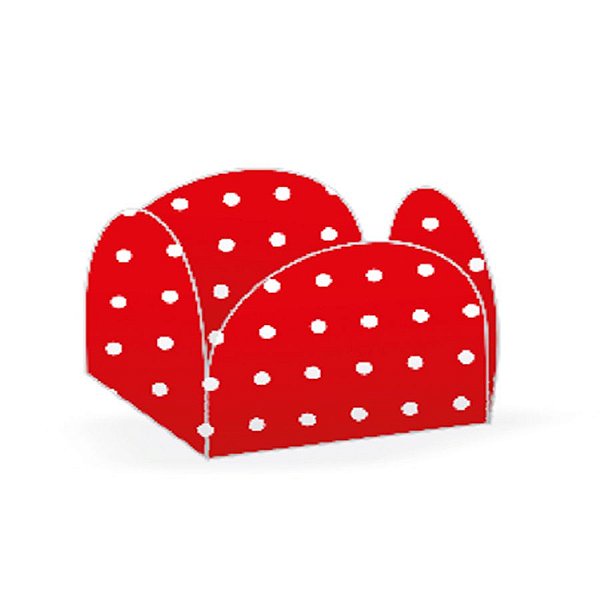 Forminhas para Doces 4 Pétalas Poá Poá Vermelha e Branco 50 unidades NC Toys - Rizzo Distribuidora em Oferta na Shopee