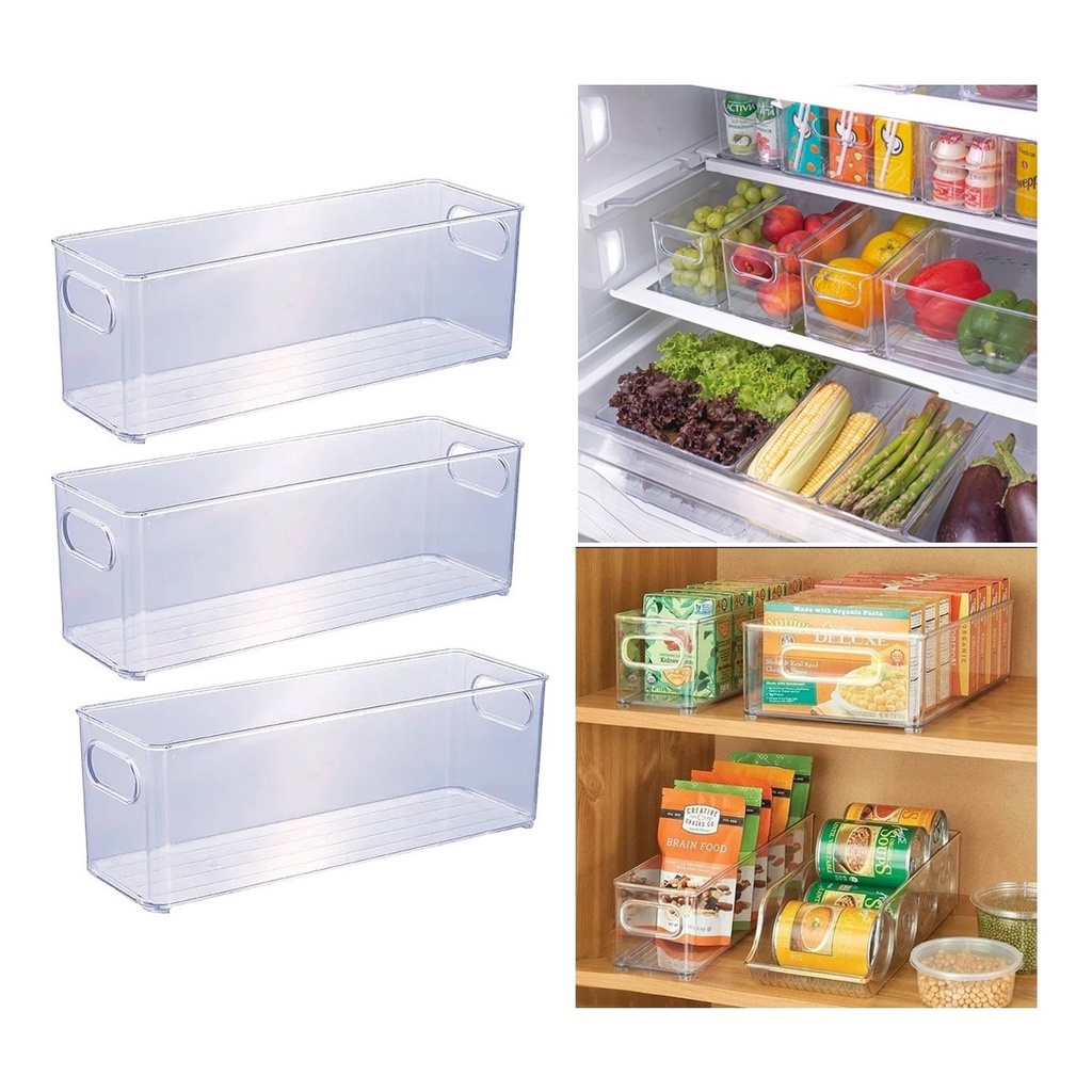 Kit 3 Organizador Multiuso de Geladeira Cozinha e Armário em Oferta na Shopee