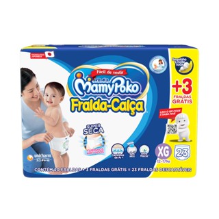Fralda Calça MamyPoko Super Seca Tamanho XG 20 + 3 Unidades Descartáveis