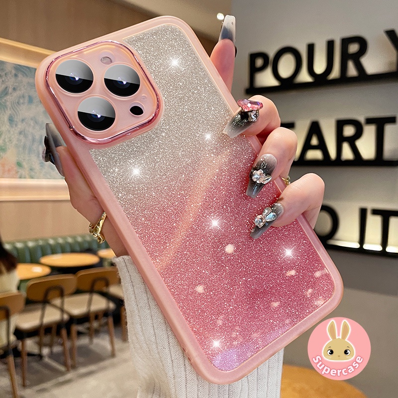 Capa De Silicone Transparente Com Glitter De Luxo Para Motorola Moto G06 G86 G85 Edge 60 50 Pro Ultra Fusion Stylus S50 - detalhe