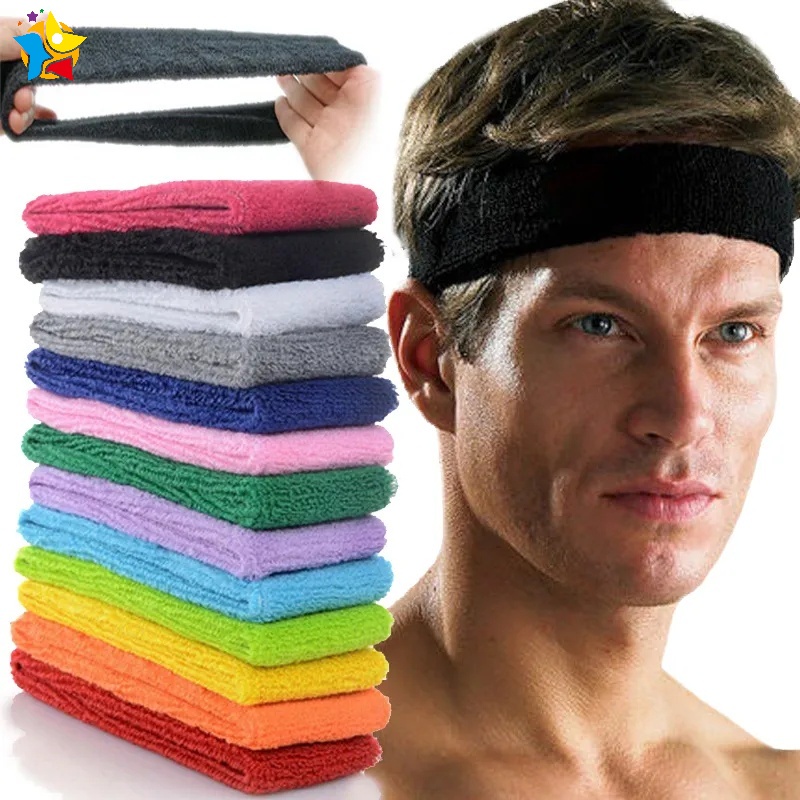 Minimalista Mulheres Homens Cor Sólida Faixas De Cabeça Leves E Respiráveis Unisex Elástico Algodão Macio Basquetebol Multicoloridas Fitness Esportivo Yoga Stretchy Sweatband em Oferta na Shopee