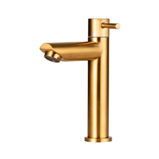 Torneira Para Banheiro em Aço inox Escovado Baixa Amazonas Pingoo - Dourado