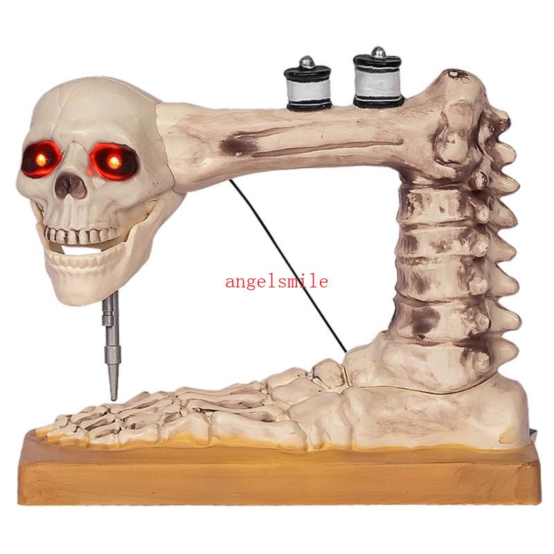 Melhor Desenho Festivo Figurino De Máquina De Costura De Crânios Realista Com Detecção Sonora