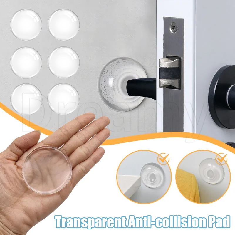 6/10/50Pcs Protetor De Parede De Silicone Macio/Proteção Antideslizante Auto-Adesiva Do Silenciador Almofada De Redonda Pára-Choque/Silenciadora Anti-Colisão Grande Transparente em Oferta na Shopee