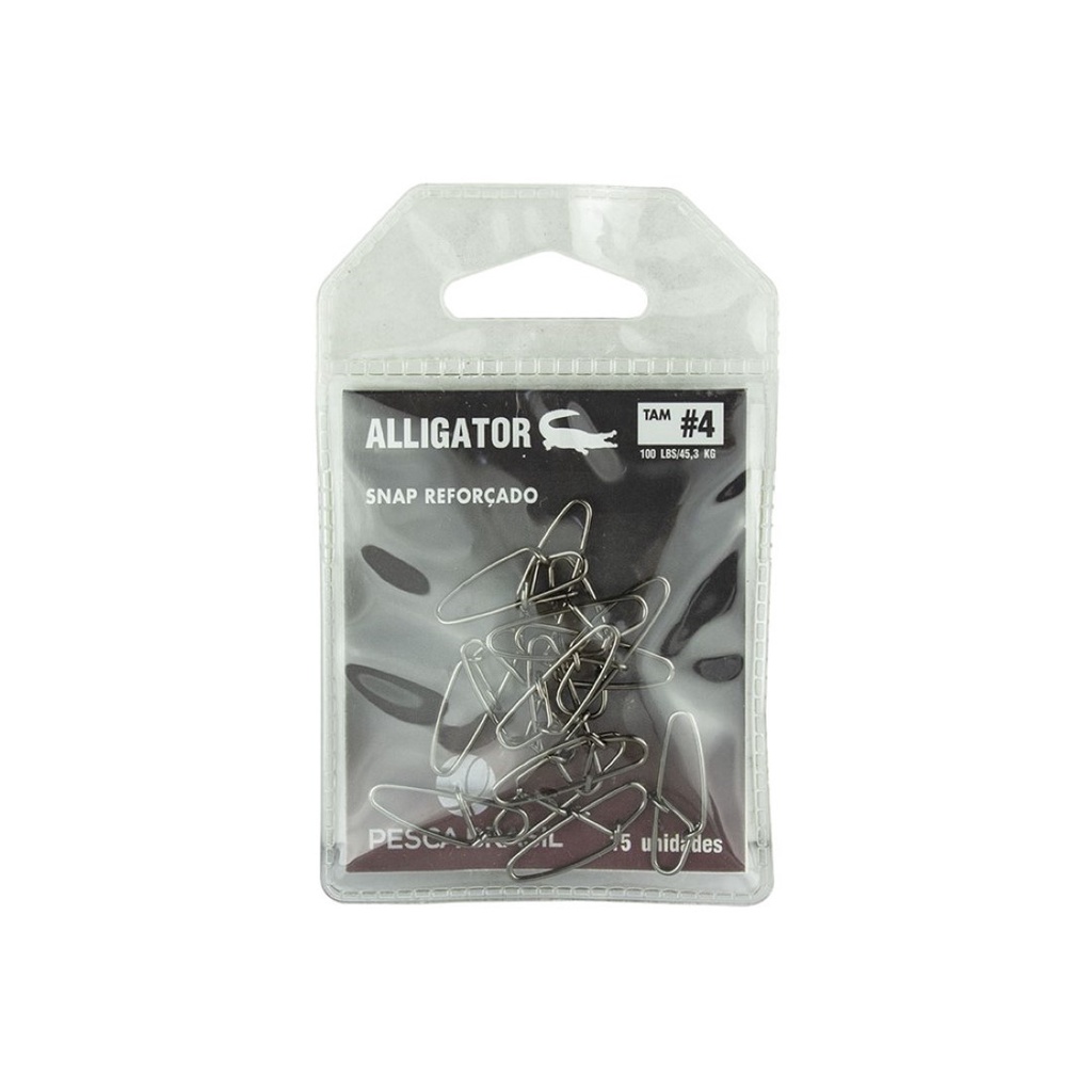 Snap Reforçado Para Isca Artificial Tamanho 4 15un. - Alligator - Sports & Outdoors