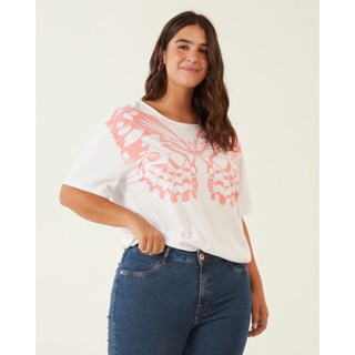 Blusa Borboleta Em Meia Malha Malwee Plus