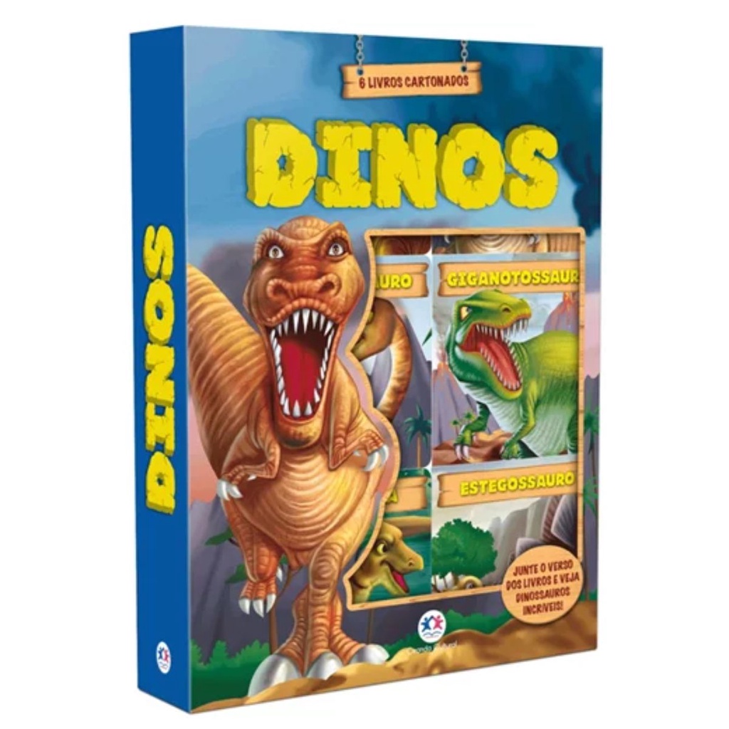 Box com 6 Minilivros Dinos - Ciranda Cultural