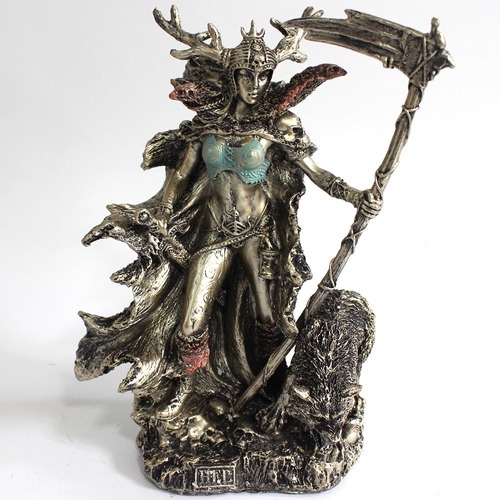 Estatua Resina Deusa Reino Dos Mortos Hel Deus Nórdico Hela