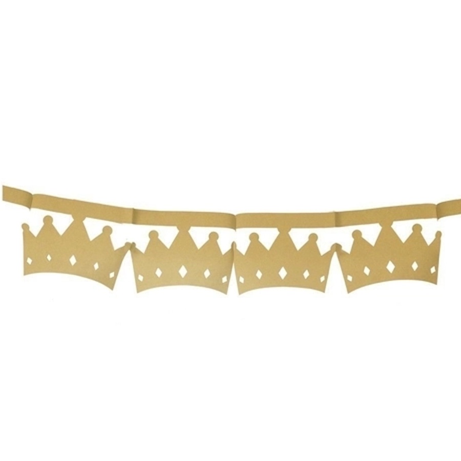 Faixa Decorativa - Coroa 3D - Ouro - 3,60 m - 1 unidade - Cromus - Rizzo