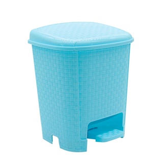 Lixeira Com Pedal E Tampa Rattan Para Banheiro Escritorio Quarto Bebe 6 Litros Lixo Azul Decorativo - Monte Libano em Oferta na Shopee