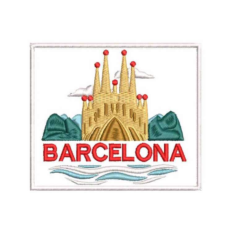 Patch Bordado Viagem Templo da Sagrada Família Espanha - Barcelona