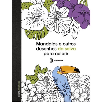 Livro De Colorir Adulto Antiestresse Mandalas E Outros Desenhos Da Selva Para Colorir