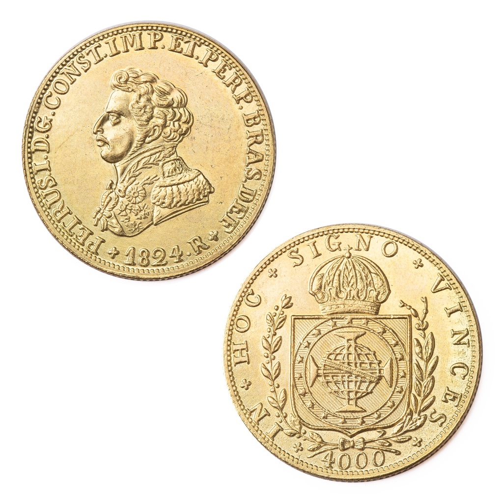 Moeda 4000 Réis 1824 - R - 27,1mm - Cópia