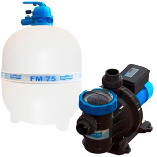 Filtro para Piscinas FM-75 FILTER com Bomba 1,5 CV BMC-150 SODRAMAR até 176 Mil Litros