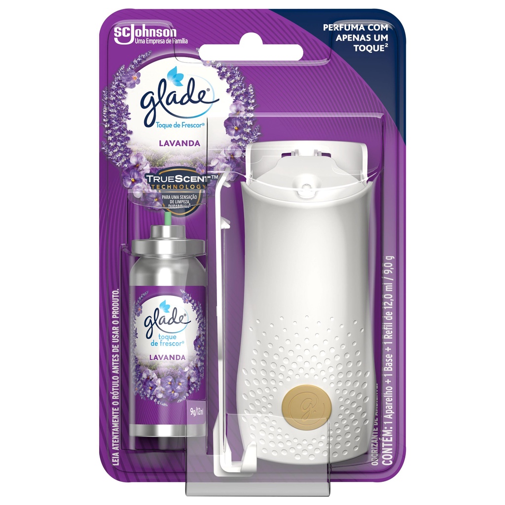 Odorizador de Ambiente Glade Toque de Frescor Aparelho + Refil Lavanda 12ml em Oferta na Shopee