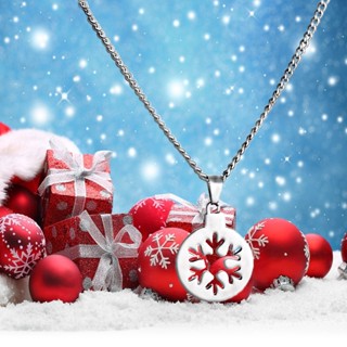 Moda Natal Hip Hop Punk Pingente De Aço Inoxidável Floco De Neve Acessórios De Jóias Para Homens