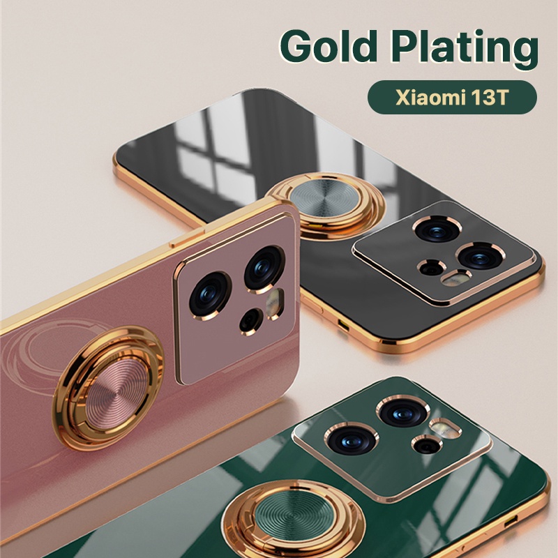 Revestimento Capa Xiaomi 13T Pro 13 12T 14 suporte de anel suporte 360 rotação Kickstand protetora