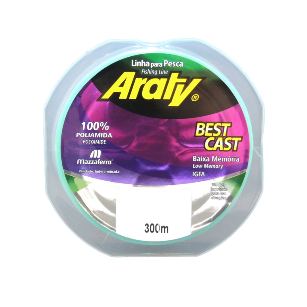 Linha Monofilamento Mazzaferro Araty Best Cast - 300m - Verde