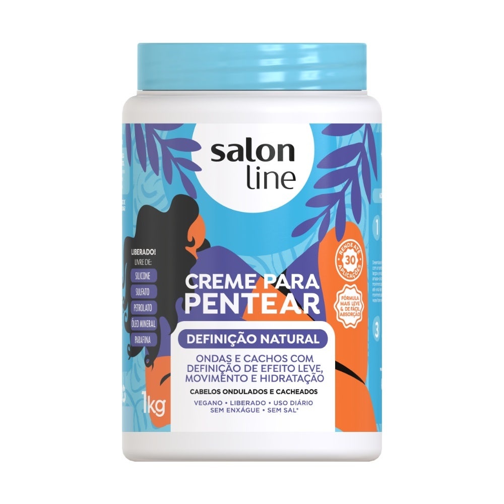 Creme De Pentear Salon Line Definição Natural 1kg em Oferta na Shopee