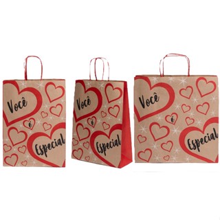 Sacola Kraft Natural c/10  Você é Especial