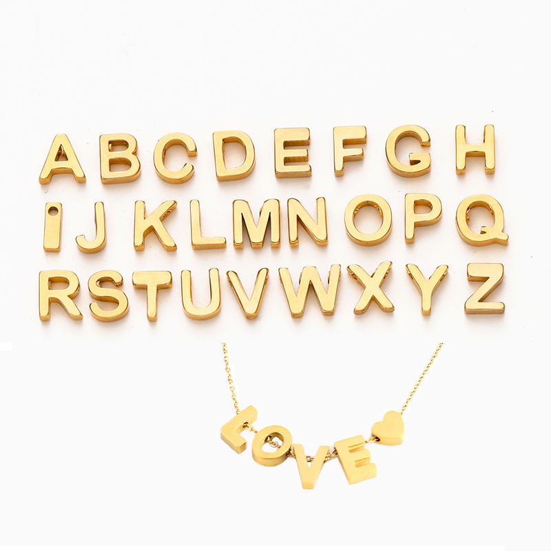 St.kunkka 18K Acessórios contas de letras de metal Para Fazer Joias De Pulseira De Colar DIY em Oferta na Shopee