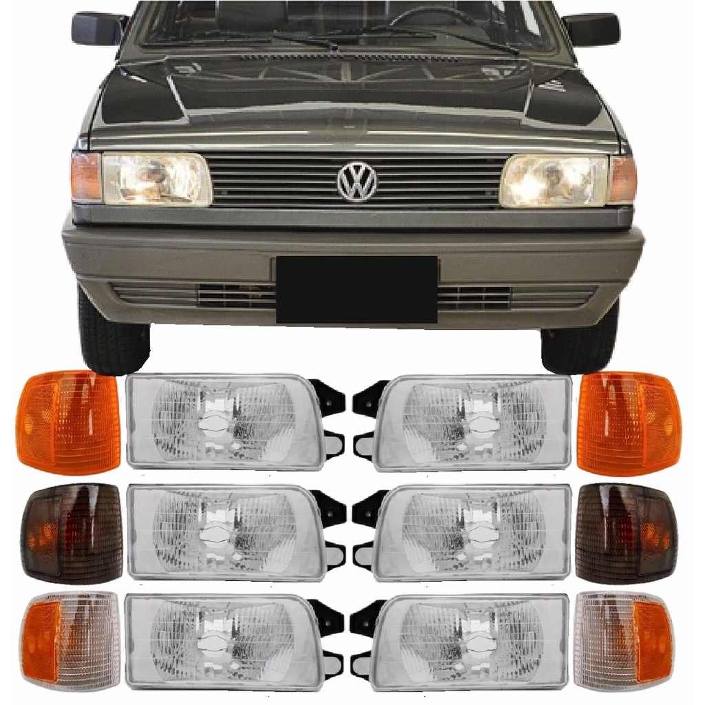 FAROL + PISCAS SETAS GOL PARATI SAVEIRO VOYAGE G1 91 92 93 94 95 96 97 QUADRADO CL 1.6 / GL 1.8 / GTS / CLI / 1.0 / 1000