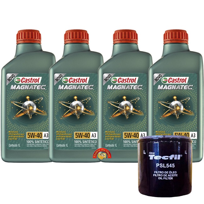 4 Castrol Magnatec 5w40 SP Gol + Filtro Psl545