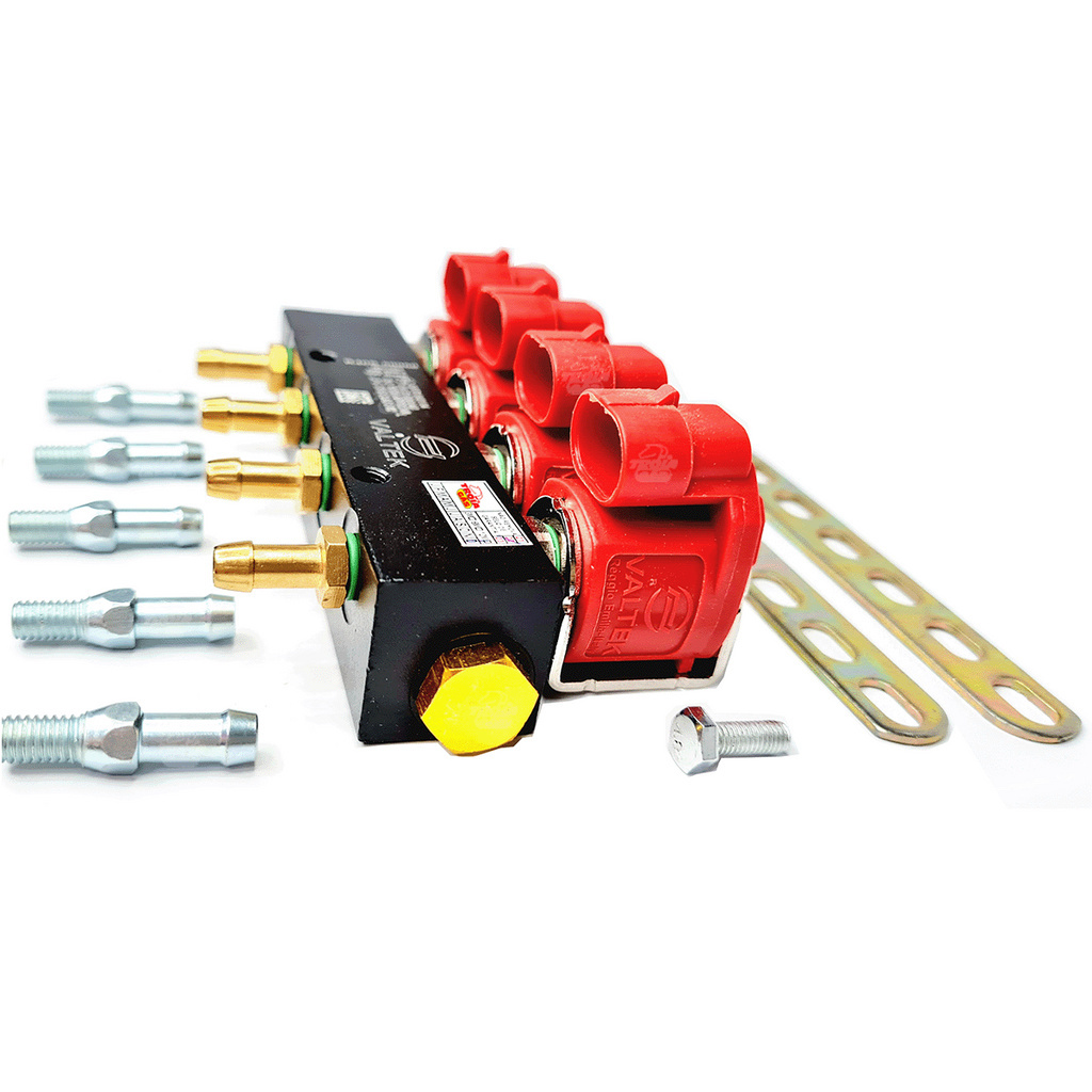 Flauta 4 Bicos GNV 5ª geração GAS Rampa 3 Ohms VALTEK TA STAG OMVL 12mm