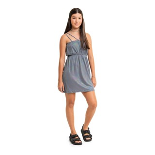 Vestido Holográfico Juvenil Gloss em Oferta na Shopee