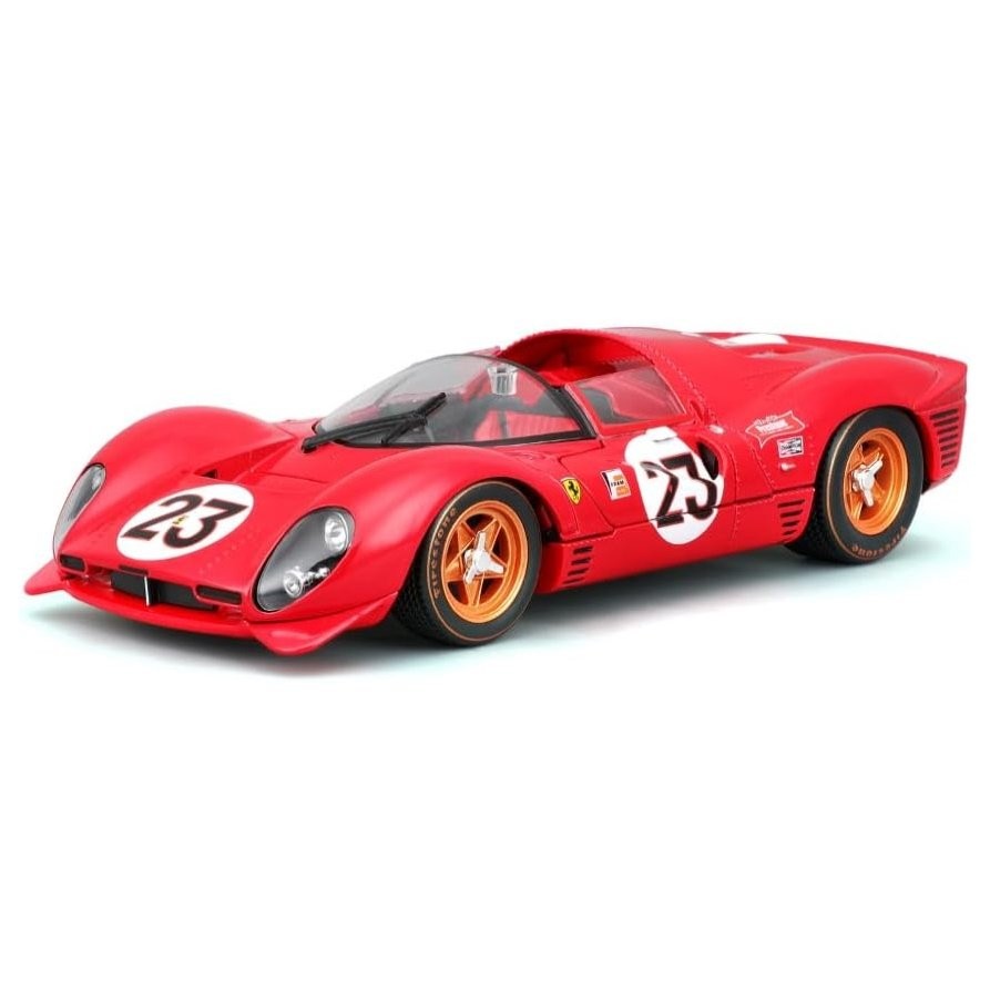 Miniatura Carro Ferrari 330 P4 4.0L - #23 L. Bandini - Campeão 24h Daytona (1967) - 1:24 - Burago