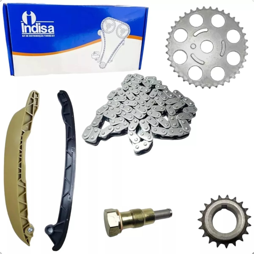 Kit Distribuicao Corrente Tensor Fiesta Ka Courier Ecosport Focus 1.0 1.6 8v Zetec Rocam