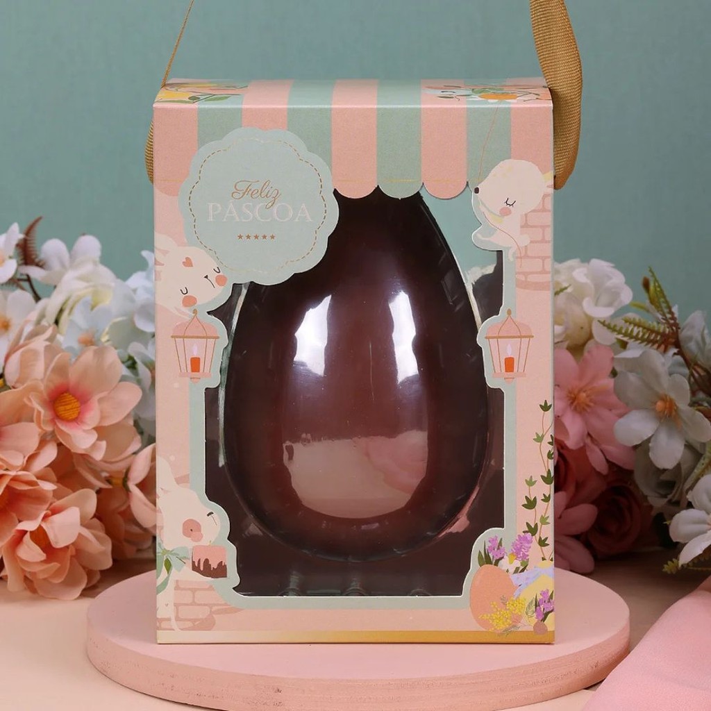 10 CAIXA PARA OVO EM PÉ COM BLISTER PÁSCOA DELICADEZA 350G 4848 ( PASCOA JANGO 2025 )