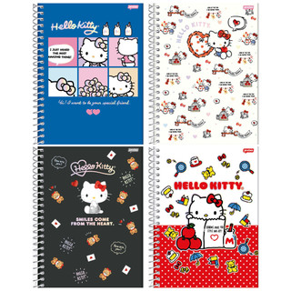 Kit 5 Cadernos Universitário 10 Matérias 160 Folhas Capa Dura 17x24cm Hello Kitty Feminino Jandaia Capas Sortidas em Oferta na Shopee