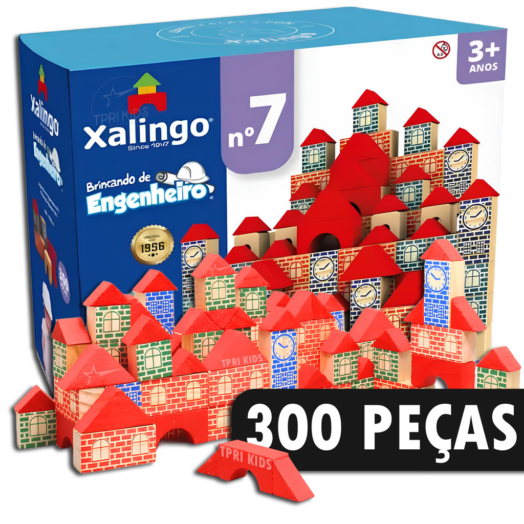 BRINQUEDO EDUCATIVO ENGENHEIRO 300 PEÇAS BLOCOS DE MONTAR INFANTIL MENINO MENINA CRIANÇA B...