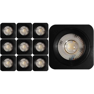 KIT 10 SPOT LED QUADRADO FIXO SOBREPOR 5W BRANCO QUENTE 3000k PRETO BIV KIAN em Oferta na Shopee