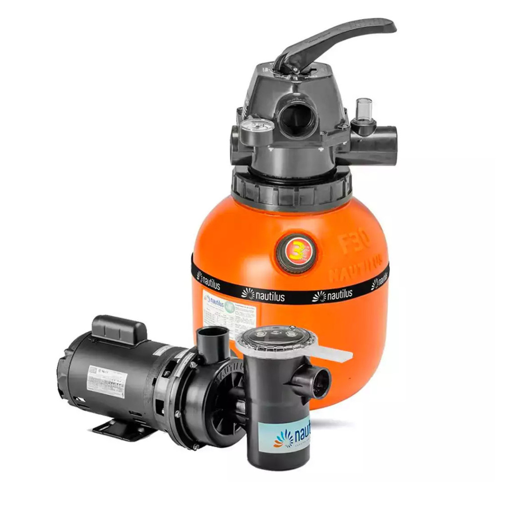 Nautilus Conjunto Filtrante F300 + Bomba Autoescorvante 220v 16.000 Litros