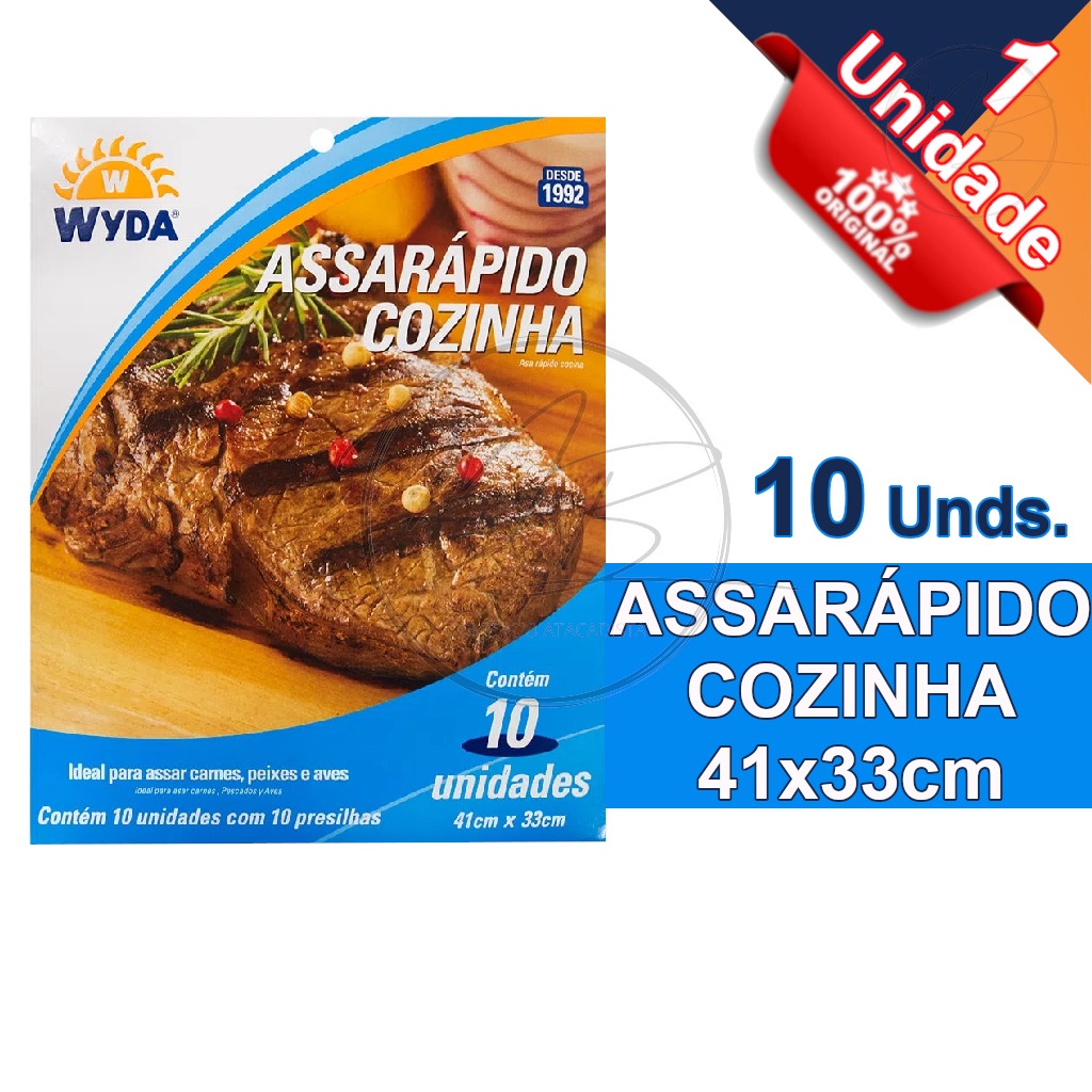 Envelope Assa Rápido Wyda 41x33cm Alumínio Cozinha Forno Refeição WCOZ