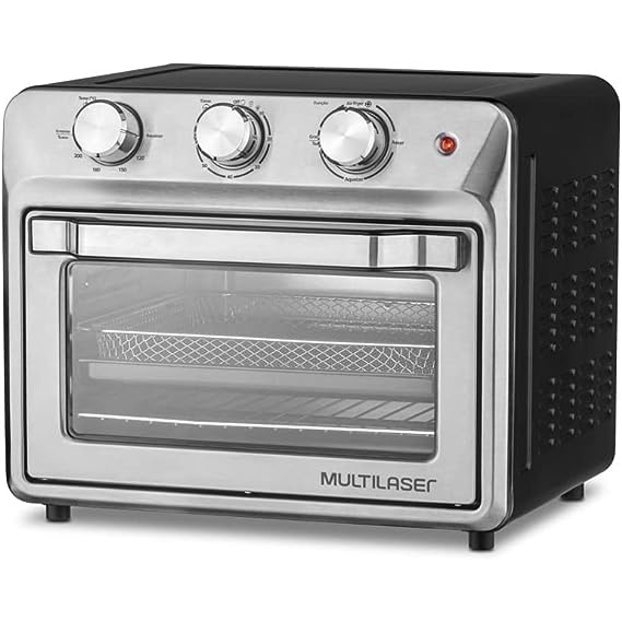 Air Fryer Forno Multilaser Ce180 Inox 25 Litros 127v Prata