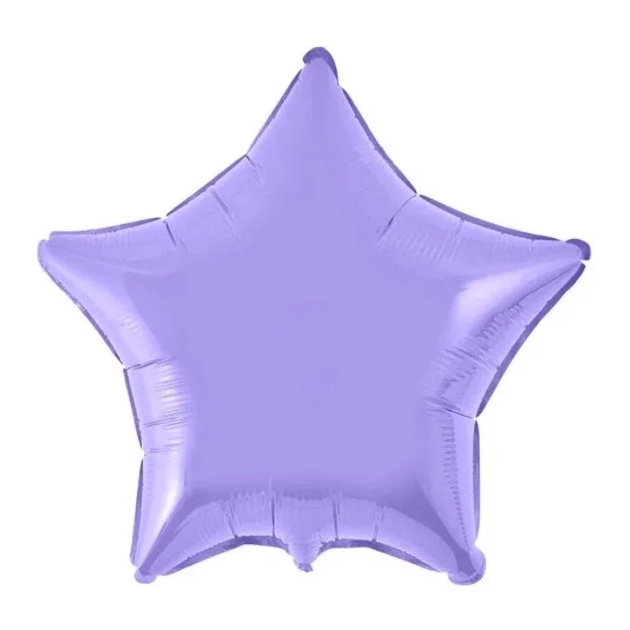 Balão de Festa Metalizado 20" 50cm - Estrela Lilás Baby - 1 unidade - Flexmetal - Rizzo - Home & Living