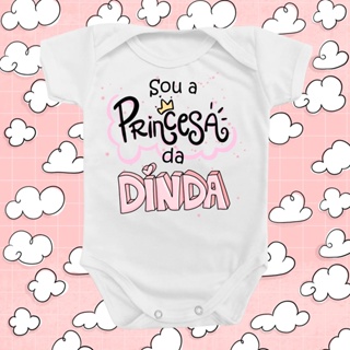 Body Roupa para Bebê Sou Princesa da Dinda Rosa Meninas Presente em Oferta na Shopee