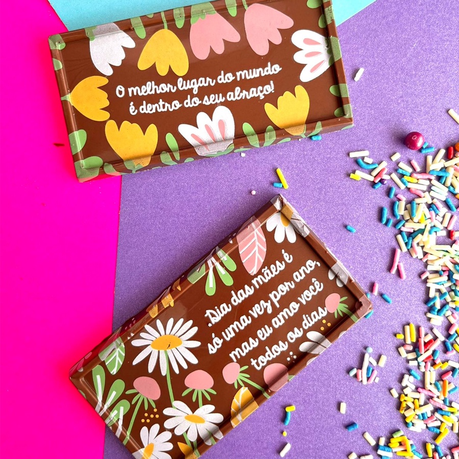 Blister Decorado com Transfer Para Chocolate - Tablete - Dia das Mães - BL011501 - 1 Unidade - Stalden - Rizzo