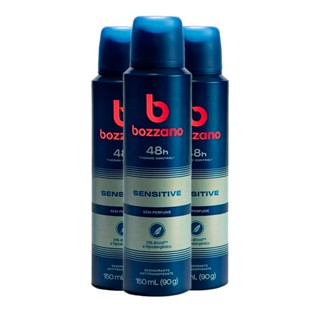 Kit Desodorante Aerosol Bozzano Sem Perfume 90g - 3 unidades