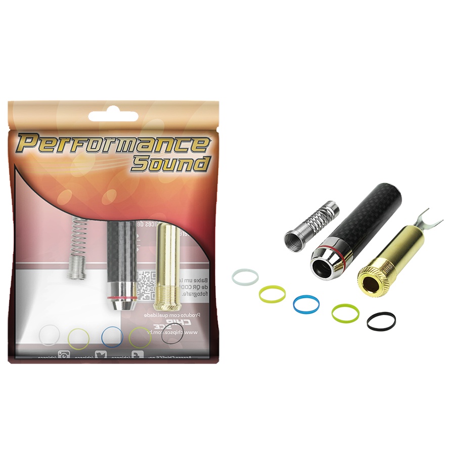 Plugue J10 P10 Fêmea Estéreo Ouro 18k Profissional Top Linha