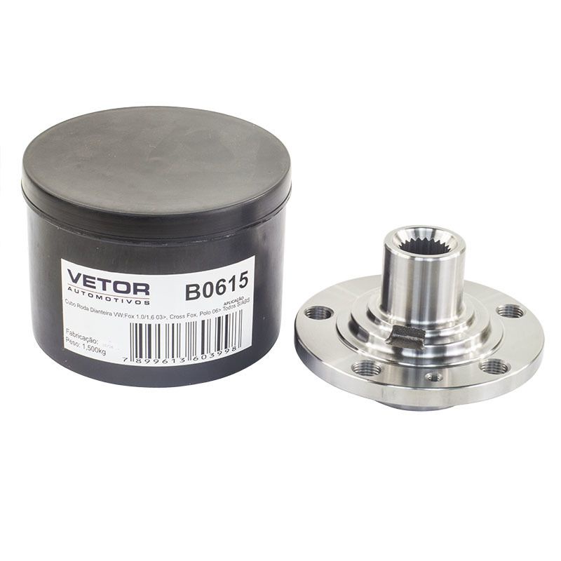 Cubo de Roda Dianteira VW Fox 1.0, 1.6, CrossFox 1.0 / 1.6, Polo 1.6 SpaceCross 1.6  todos s/ABS